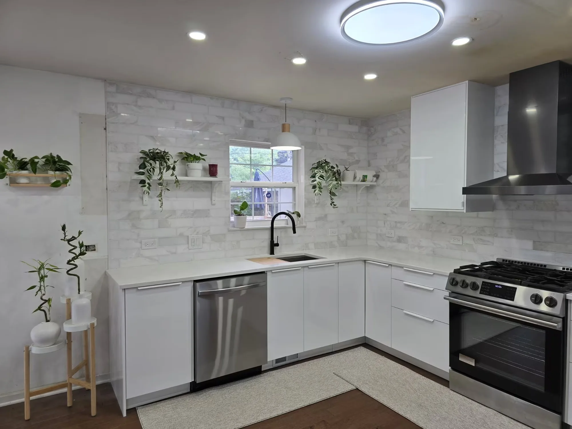 Contemporary kitchen at Bluejacket Bungalow