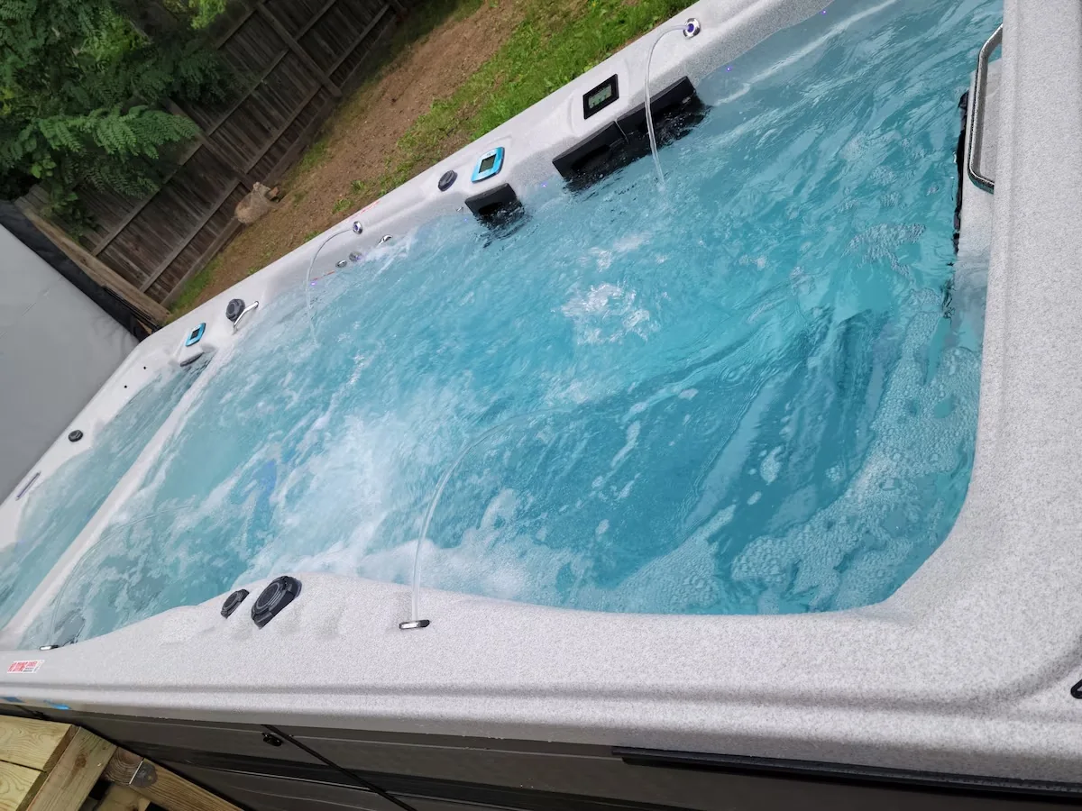 Year-round swim spa at Bluejacket Bungalow